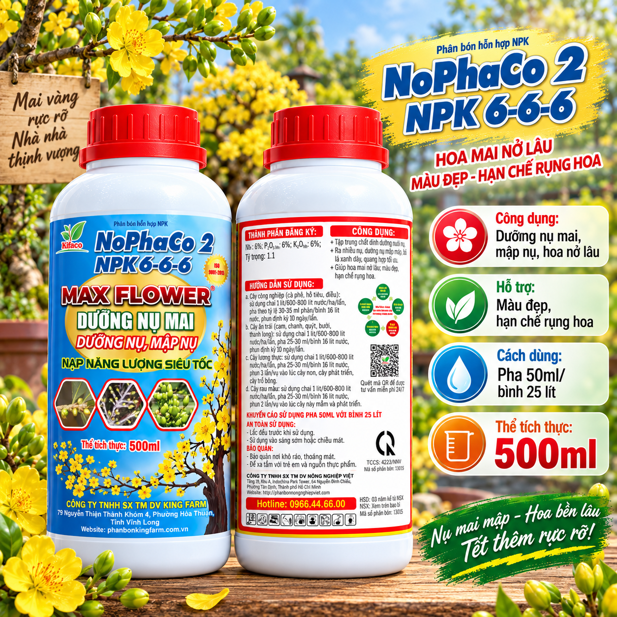PHÂN BÓN MAX FLOWER - DƯỠNG NỤ MAI (500ML) (OKF104) PHÂN BÓN MAX FLOWER - DƯỠNG NỤ MAI (500ML) (OKF104)