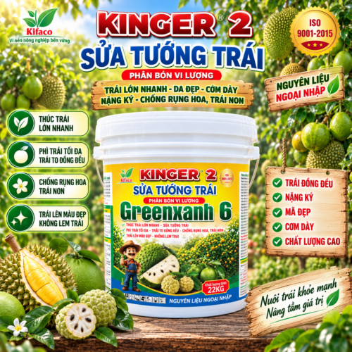 PHÂN BÓN VI LƯỢNG GREENXANH 6 KINGER 2 - SỬA TƯỚNG TRÁI (22KG)